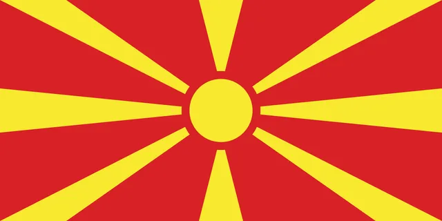 Bandera de Macedonia del Norte