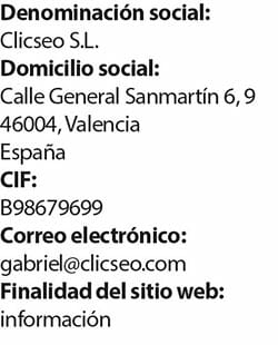 Datos del titular del sitio web